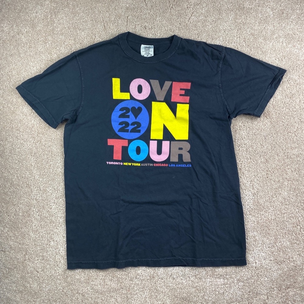 Harry Styles Love On Tour 2022 Concert T-Shirt Black Comfort Colors Mens Medium